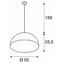 Pendant luminaire  FORCHINI M PD-1 50 cm