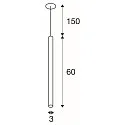 SLV Premium LED Pendel HELIA 30 PD, Indbygningslampe, 7.5W 3000K 550lm 40°, sort