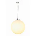 Pendel ROTOBALL E27, sølvgrå, hvider plast, E27, max. 60W