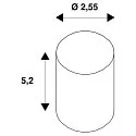 SLV Tilbehør til 3-Faset skinne S-TRACK 3-Faset-Adapter med Hook, sort