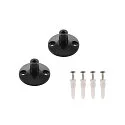 VÆGHOLDER, til TENSEO 12 Volt wiresystem, kort, 2 stk., sort
