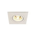 SLV PIREQ QPAR51 SQUARE DOWNLIGHT, eckig, max. 50W, inkl. clip fjedre, mat hvid