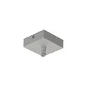 Tilbehør Loftroset til GLENOS Pendel, 8,5x8,5x2,7cm, inkl. Trækaflastning, sølv