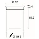 LED Floor recessed spot SOLASTO, GU10, round, stainless steel 304, 6W, IP67