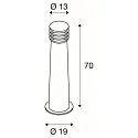 Udendørs Standerlampe RUSTY 70, Rund, IP55, 70cm / Ø 19cm, E27 TC-DSE, FeCSi stål rust-farvet
