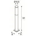 SLV Standerlampe BIG NAILS 50 stål