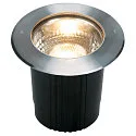 SLV Udendørslampe DASAR® 215 UNI Gulvindbygningslampe, med rundt stålblænde runde blænde