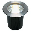 SLV Udendørslampe DASAR® 215 UNI Gulvindbygningslampe, med rundt stålblænde runde blænde