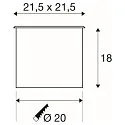 SLV Outdoor luminaire DASAR® ES111 Floor recessed luminaire square with square cover