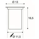 SLV Outdoor luminaire DASAR 115 GU10 Recessed luminaire, Stainless steel cover round
