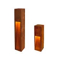 Outdoor Floorlamp RUSTY SLOT 50, IP44, height 50cm, E27 TC-DSE max. 11W, FeCSi steel rust color