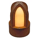 SLV Udendørs Standerlampe RUSTY CONE, IP54, højde 24cm, E14 C35, FeCSi stål rust-farvet