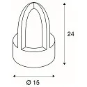 SLV Udendørs Standerlampe RUSTY CONE, IP54, højde 24cm, E14 C35, FeCSi stål rust-farvet