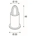 SLV Udendørs Standerlampe RUSTY CONE 40, IP54, højde 40cm, E14 C35 maks. 40W, FeCSi stål rust-farvet