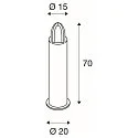 SLV Udendørs Standerlampe RUSTY CONE 70, IP54, højde 71cm, E14 C35 maks. 40W, FeCSi stål rust-farvet