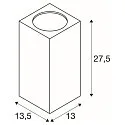 Wall luminaire BIG THEO UP-DOWN OUT ES111, square, GU10, max. 2x75W, anthracite