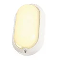 SLV LED Udendørslampe TERANG 2 Væg-/Loftlampe, oval, 120°, SMD LED, 3000K, IP44, hvid