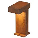 SLV Outdoor Floorlamp RUSTY PATHLIGHT, IP44, height 40cm, GX53 TCR-TSE max. 9W, FeCSi steel rust color