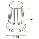 SLV Standerlampe CONE stengrå