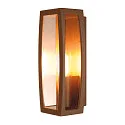 Udendørslampe MERIDIAN BOX 2 Væglampe, E27, IP54, rustfarvet