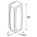 SLV Outdoor luminaire MERIDIAN BOX 2 Wall luminaire, E27, IP54, rust