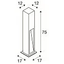 LED Udendørslampe ARROCK STONE 75 LED Standerlampe, 6W, COB LED, 3000K, IP44, stonegrey