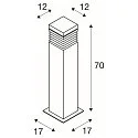 Floor lamp ARROCK GRANITE 70, E27, max. 15W, Granit, salt & pepper