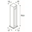SLV Standerlampe ARROCK SLOT GU10, firkantet, granit, salt & pepper, max. 4W LED