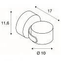 SLV Udendørs Væglampe SITRA 360 WL, IP44, GX53 TCR-TSE max. 9W, roterbar + drejelig, antracit