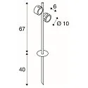 SLV Udendørs Spydlampe SITRA 360 SPIKE, to lys, højde 67cm, IP44, 2x GX53, roterbar + drejelig, anthracite