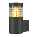 Wall luminaire F-POL WALL, round, anthracite, E27, max. 20W