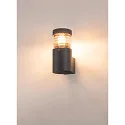 SLV Væglampe F-POL WALL, rund, antracit, E27, max. 20W