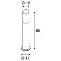 SLV Floor lamp F-POL, round, anthracite, E27