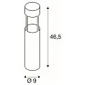 SLV LED Udendørslampe SLOTS 45 Standerlampe, COB LED, 3000K, IP44, rustfarvet