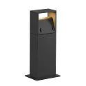 Væglampe LOGS WALL, firkantet, LED varmhvid, 8W,, anthracite