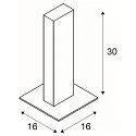 SLV H-POL, Path Light, 1 flame, LED, 3000K, anthracite, height 36 cm