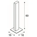 SLV H-POL, Udendørs-/Standerlampe, 1-flamme, LED, 3000K, antracit, højde 66 cm