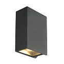 LED Væglampe QUAD 2 XL, firkantet, 8,6W, COB LED, 3000K, 110°, antracit