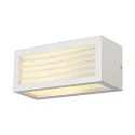 Væglampe BOX-L E27, firkantet,  E27, max. 18W,, hvid