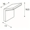 SLV LED Udendørslampe ORDI Væglampe, antracit, 120°, SMD LED, 3000K, IP44, uden Sensor
