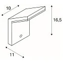 SLV LED Udendørslampe ORDI Væglampe, antracit, 120°, SMD LED, 3000K, IP44, med Sensor
