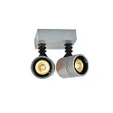 SLV Udendørslampe NEW MYRA WALL SPOT Væglampe, 2xGU10, IP55, sølvgrå