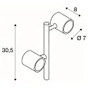 SLV Udendørslampe NEW MYRA 2 Lampehoved, GU10, max. 2x4,5W, IP44, antracit