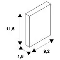 SLV Surface mounting frame for Outdoor wall luminaire ENOLA_C OUT WL / MYRA wall luminaires, anthracite