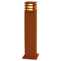 LED Outdoor Floorlamp RUSTY SQUARE 70, IP55, 71 x 12 x 12cm, 8.6W 3000K 90lm, FeCSi steel rust color