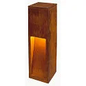 SLV LED Outdoor Floorlamp RUSTY SLOT 50, IP55, height 50cm, 8.6W 3000K 30lm, FeCSi steel rust color