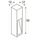 SLV LED Outdoor Floorlamp RUSTY SLOT 50, IP55, height 50cm, 8.6W 3000K 30lm, FeCSi steel rust color