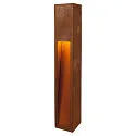 LED Udendørs Standerlampe RUSTY SLOT 80, IP55, højde 80cm, 8.6W 3000K 30lm, FeCSi stål rust-farvet