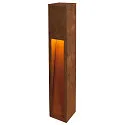 SLV LED Outdoor Floorlamp RUSTY SLOT 80, IP55, height 80cm, 8.6W 3000K 30lm, FeCSi steel rust color