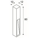 SLV LED Outdoor Floorlamp RUSTY SLOT 80, IP55, height 80cm, 8.6W 3000K 30lm, FeCSi steel rust color